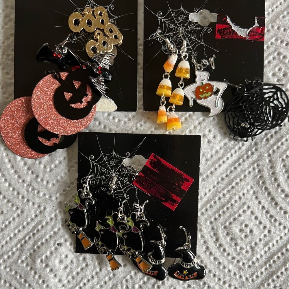 Lot of 3 Halloween Earrings Dangles